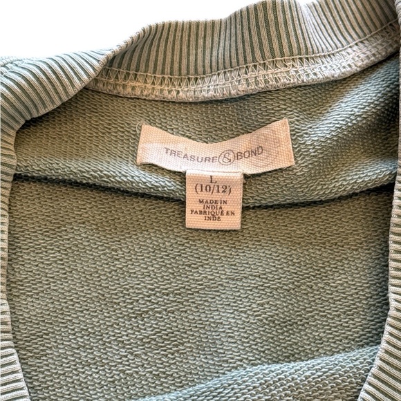 Super 3/4 Bell Cut Off Sleeve Crop - Green - Picture 4 of 5